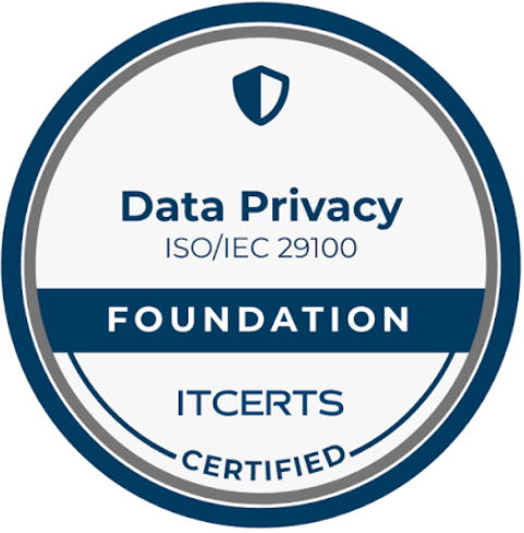 Insignia de Data Privacy ISO IEC 29100 Foundation