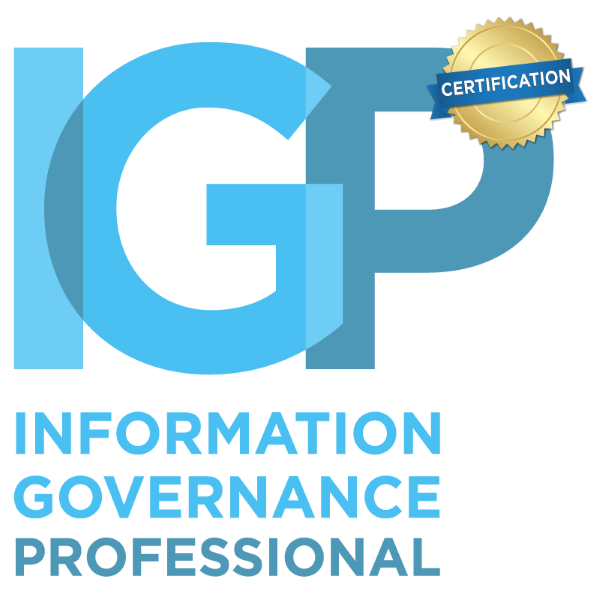 Insignia de certificación Information Governance Professional